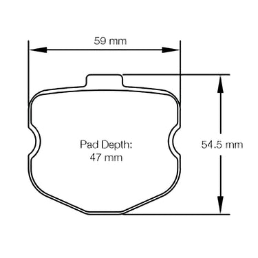 Pagid Racing Brakes pad shape no. 8240USA Rear